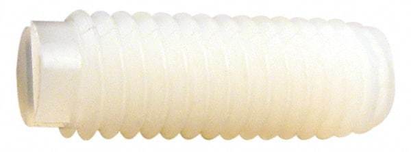 Made in USA - 1/4-20 UNC, 3/4" Length of Thread, Soft Tip Point Set Screw - Nylon - Industrial Tool & Supply
