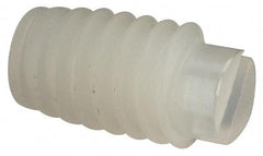 Made in USA - #8-32 UNC, 1/4" Length of Thread, Soft Tip Point Set Screw - Nylon - Industrial Tool & Supply