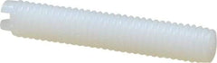 Made in USA - #10-32 UNF, 1" Length of Thread, Soft Tip Point Set Screw - Nylon - Industrial Tool & Supply