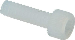 Made in USA - #4-40 UNC Hex Socket Drive, Socket Cap Screw - Grade 6/6 Nylon, Uncoated, Fully Threaded, 3/8" Length Under Head - Industrial Tool & Supply