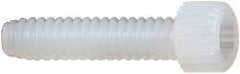 Made in USA - #4-40 UNC Hex Socket Drive, Socket Cap Screw - Grade 6/6 Nylon, Uncoated, Fully Threaded, 1/2" Length Under Head - Industrial Tool & Supply