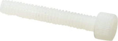 Made in USA - #8-32 UNC Hex Socket Drive, Socket Cap Screw - Grade 6/6 Nylon, Uncoated, Fully Threaded, 1" Length Under Head - Industrial Tool & Supply