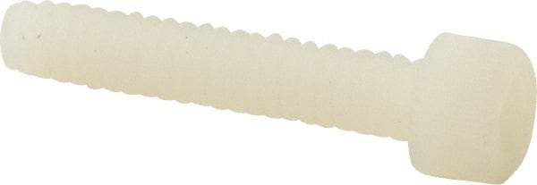Made in USA - #10-24 UNC Hex Socket Drive, Socket Cap Screw - Grade 6/6 Nylon, Uncoated, Fully Threaded, 1" Length Under Head - Industrial Tool & Supply