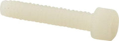 Made in USA - #10-24 UNC Hex Socket Drive, Socket Cap Screw - Grade 6/6 Nylon, Uncoated, Fully Threaded, 1" Length Under Head - Industrial Tool & Supply