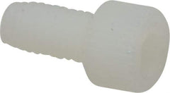 Made in USA - #10-32 UNF Hex Socket Drive, Socket Cap Screw - Grade 6/6 Nylon, Uncoated, Fully Threaded, 3/8" Length Under Head - Industrial Tool & Supply