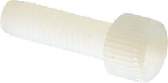 Made in USA - #10-32 UNF Hex Socket Drive, Socket Cap Screw - Grade 6/6 Nylon, Uncoated, Fully Threaded, 5/8" Length Under Head - Industrial Tool & Supply