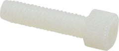 Made in USA - #10-32 UNF Hex Socket Drive, Socket Cap Screw - Grade 6/6 Nylon, Uncoated, Fully Threaded, 3/4" Length Under Head - Industrial Tool & Supply