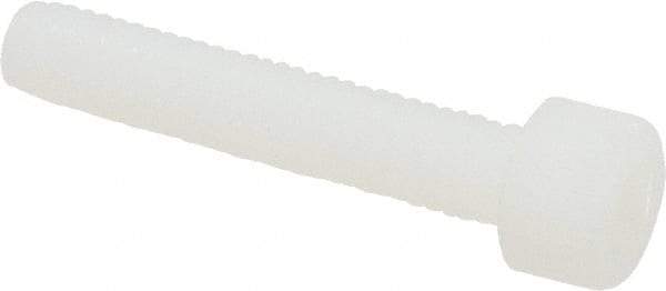 Made in USA - #10-32 UNF Hex Socket Drive, Socket Cap Screw - Grade 6/6 Nylon, Uncoated, Fully Threaded, 1" Length Under Head - Industrial Tool & Supply
