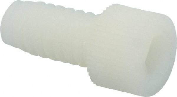 Made in USA - 1/4-20 UNC Hex Socket Drive, Socket Cap Screw - Grade 6/6 Nylon, Uncoated, Fully Threaded, 1/2" Length Under Head - Industrial Tool & Supply