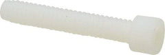 Made in USA - 1/4-20 UNC Hex Socket Drive, Socket Cap Screw - Grade 6/6 Nylon, Uncoated, Fully Threaded, 1-1/4" Length Under Head - Industrial Tool & Supply