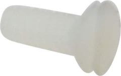 Made in USA - #6-32 UNC, 3/8" OAL Slotted Drive Machine Screw - Flat Head, Grade 6/6 Nylon, Uncoated, Without Washer - Industrial Tool & Supply