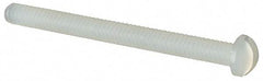 Made in USA - #2-56 UNC, 1" Length Under Head Slotted Drive Machine Screw - Round Head, Grade 6/6 Nylon, Uncoated, Without Washer - Industrial Tool & Supply