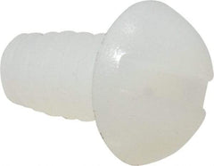 Made in USA - #6-32 UNC, 1/4" Length Under Head Slotted Drive Machine Screw - Round Head, Grade 6/6 Nylon, Uncoated, Without Washer - Industrial Tool & Supply