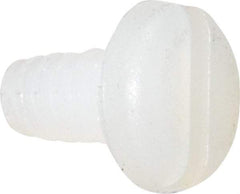 Made in USA - #4-40 UNC, 3/16" Length Under Head Slotted Drive Machine Screw - Pan Head, Grade 6/6 Nylon, Uncoated, Without Washer - Industrial Tool & Supply