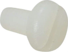 Made in USA - #6-32 UNC, 1/4" Length Under Head Slotted Drive Machine Screw - Pan Head, Grade 6/6 Nylon, Uncoated, Without Washer - Industrial Tool & Supply