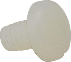Made in USA - #8-32 UNC, 1/4" Length Under Head Slotted Drive Machine Screw - Pan Head, Grade 6/6 Nylon, Uncoated, Without Washer - Industrial Tool & Supply