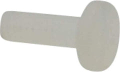 Made in USA - #2-56 UNC, 1/4" Length Under Head Slotted Drive Machine Screw - Binding Head, Grade 6/6 Nylon, Uncoated, Without Washer - Industrial Tool & Supply