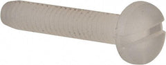 Made in USA - #2-56 UNC, 1/2" Length Under Head Slotted Drive Machine Screw - Binding Head, Grade 6/6 Nylon, Uncoated, Without Washer - Industrial Tool & Supply