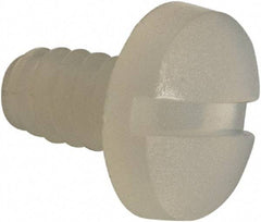 Made in USA - #4-40 UNC, 3/16" Length Under Head Slotted Drive Machine Screw - Binding Head, Grade 6/6 Nylon, Uncoated, Without Washer - Industrial Tool & Supply