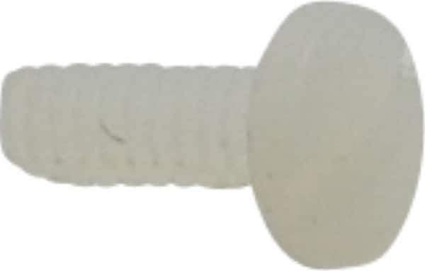 Made in USA - #4-40 UNC, 5/16" Length Under Head Slotted Drive Machine Screw - Binding Head, Grade 6/6 Nylon, Uncoated, Without Washer - Industrial Tool & Supply