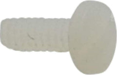 Made in USA - #4-40 UNC, 5/16" Length Under Head Slotted Drive Machine Screw - Binding Head, Grade 6/6 Nylon, Uncoated, Without Washer - Industrial Tool & Supply