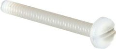 Made in USA - #4-40 UNC, 1" Length Under Head Slotted Drive Machine Screw - Binding Head, Grade 6/6 Nylon, Uncoated, Without Washer - Industrial Tool & Supply