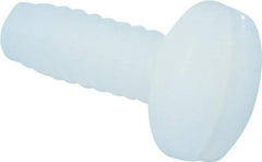 Made in USA - #6-32 UNC, 3/8" Length Under Head Slotted Drive Machine Screw - Binding Head, Grade 6/6 Nylon, Uncoated, Without Washer - Industrial Tool & Supply