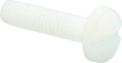 Made in USA - #10-32 UNF, 3/4" Length Under Head Slotted Drive Machine Screw - Binding Head, Grade 6/6 Nylon, Uncoated, Without Washer - Industrial Tool & Supply