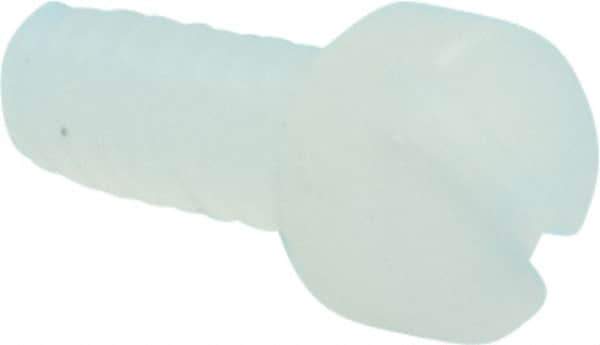 Made in USA - #4-40 UNC, 1/4" Length Under Head Slotted Drive Machine Screw - Fillister Head, Grade 6/6 Nylon, Uncoated, Without Washer - Industrial Tool & Supply