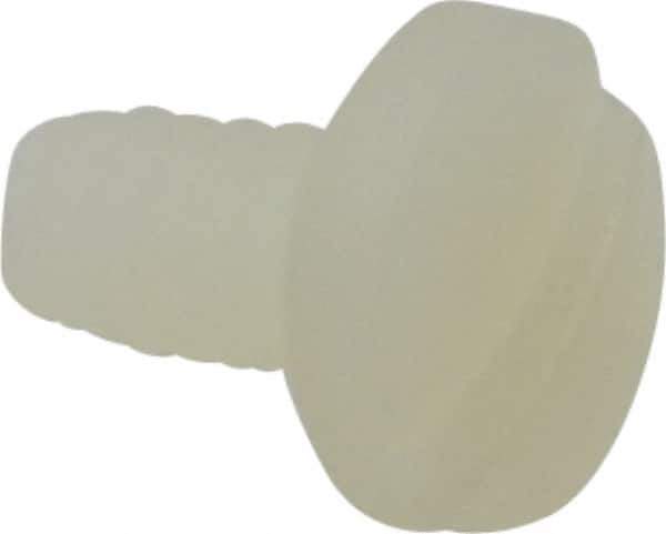 Made in USA - #6-32 UNC, 1/4" Length Under Head Slotted Drive Machine Screw - Fillister Head, Grade 6/6 Nylon, Uncoated, Without Washer - Industrial Tool & Supply