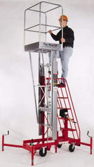 Cotterman - 300 Lb Capacity, 79" Lift Height, Winch Platform Base Manually Operated Lift - 6'7" Minimum Operating Height - Industrial Tool & Supply
