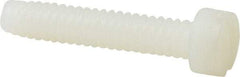 Made in USA - #10-24 UNC, 1" Length Under Head Slotted Drive Machine Screw - Fillister Head, Grade 6/6 Nylon, Uncoated, Without Washer - Industrial Tool & Supply
