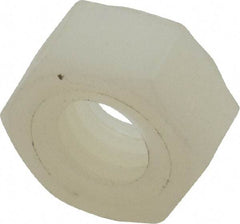 Made in USA - 5/16-18 UNC Nylon Right Hand Hex Nut - 1/2" Across Flats, 6.86mm High, Uncoated - Industrial Tool & Supply