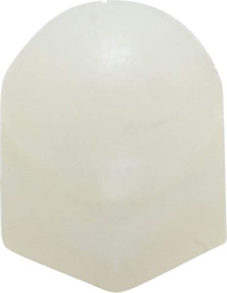 Made in USA - #8-32 UNC, 5/16" Width Across Flats, Uncoated Nylon Acorn Nut - 3/8" Overall Height - Industrial Tool & Supply