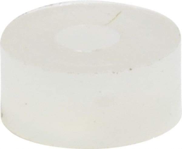 Made in USA - #0 Screw, Grade 6/6 Nylon Standard Flat Washer - 1.65mm ID x 4.55mm OD, 1.98mm Thick - Industrial Tool & Supply