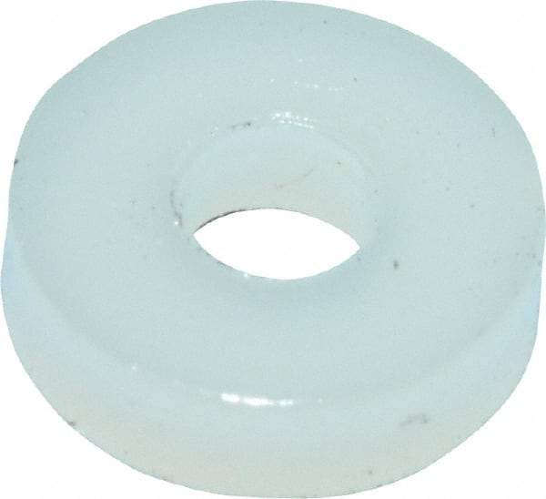 Made in USA - #2 Screw, Grade 6/6 Nylon Standard Flat Washer - 2.29mm ID x 1/4" OD, 1.57mm Thick - Industrial Tool & Supply