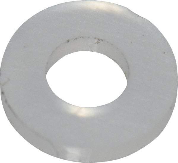 Made in USA - #3 Screw, Grade 6/6 Nylon Standard Flat Washer - 2.64mm ID x 5.59mm OD, 0.79mm Thick - Industrial Tool & Supply