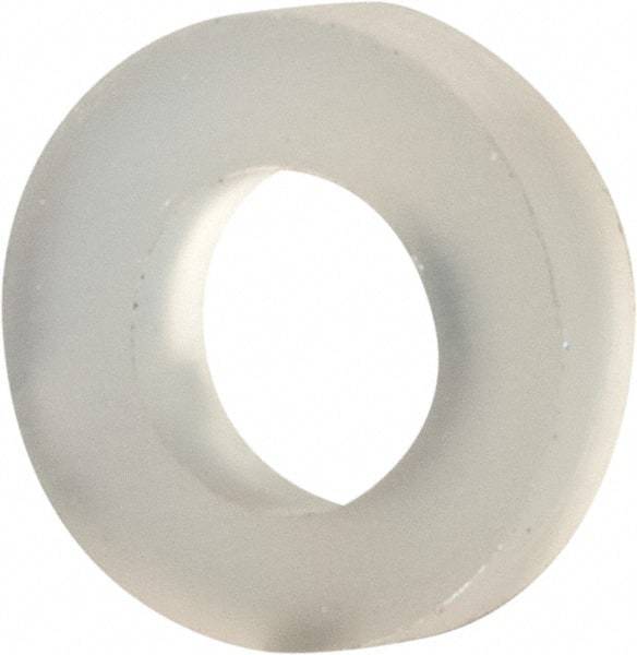 Made in USA - #4 Screw, Grade 6/6 Nylon Standard Flat Washer - 2.84mm ID x 5.23mm OD, 1.35mm Thick - Industrial Tool & Supply