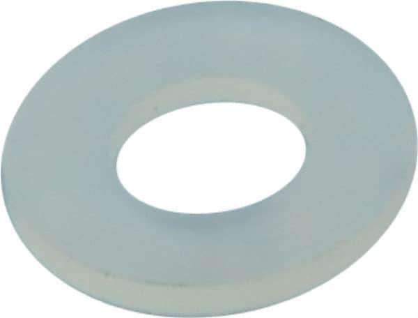 Made in USA - #6 Screw, Grade 6/6 Nylon Standard Flat Washer - 3.96mm ID x 8.13mm OD, 0.79mm Thick - Industrial Tool & Supply