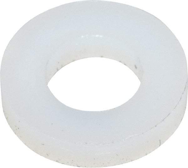 Made in USA - #6 Screw, Grade 6/6 Nylon Standard Flat Washer - 4.11mm ID x 7.92mm OD, 1.57mm Thick - Industrial Tool & Supply
