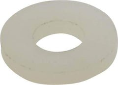 Made in USA - #8 Screw, Grade 6/6 Nylon Standard Flat Washer - 4.5mm ID x 10.36mm OD, 1.57mm Thick - Industrial Tool & Supply