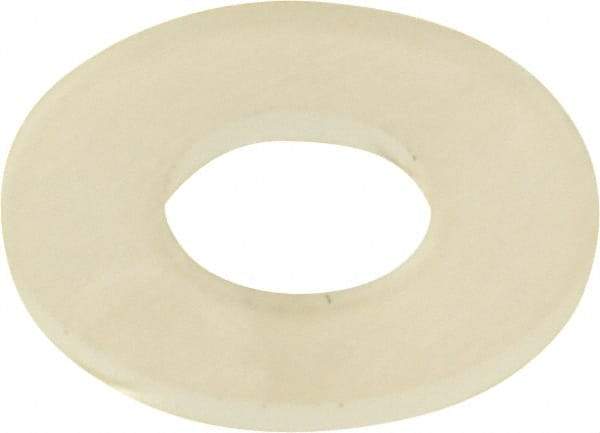 Made in USA - #10 Screw, Grade 6/6 Nylon Standard Flat Washer - 4.95mm ID x 11.1mm OD, 0.79mm Thick - Industrial Tool & Supply