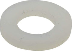 Made in USA - 1/4" Screw, Grade 6/6 Nylon Standard Flat Washer - 6.4mm ID x 11.99mm OD, 1.5mm Thick - Industrial Tool & Supply