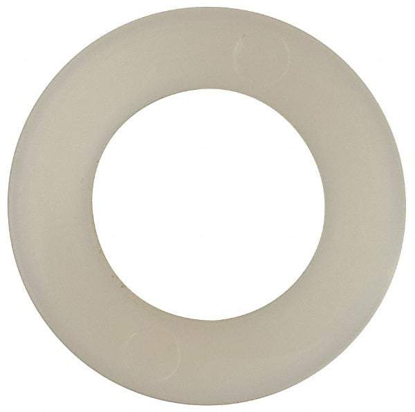 Made in USA - 7/16" Screw, Grade 6/6 Nylon Standard Flat Washer - 11.25mm ID x 3/4" OD, 1.57mm Thick - Industrial Tool & Supply