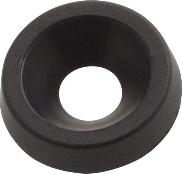 Made in USA - 2.92mm Thick, Black Oxide Finish, Nylon, Standard Countersunk Washer - 4.34mm ID x 12.95mm OD - Industrial Tool & Supply