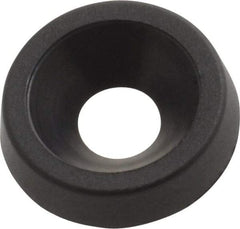 Made in USA - 2.92mm Thick, Black Oxide Finish, Nylon, Standard Countersunk Washer - 4.34mm ID x 12.95mm OD - Industrial Tool & Supply
