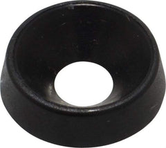 Made in USA - 3.86mm Thick, Black Oxide Finish, Nylon, Standard Countersunk Washer - 4.98mm ID x 14.61mm OD - Industrial Tool & Supply
