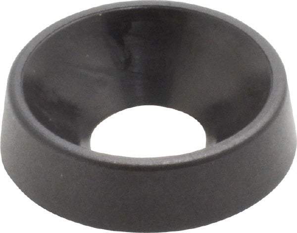 Made in USA - 4.57mm Thick, Black Oxide Finish, Nylon, Standard Countersunk Washer - 6.6mm ID x 17.35mm OD - Industrial Tool & Supply