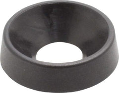 Made in USA - 4.57mm Thick, Black Oxide Finish, Nylon, Standard Countersunk Washer - 6.6mm ID x 17.35mm OD - Industrial Tool & Supply