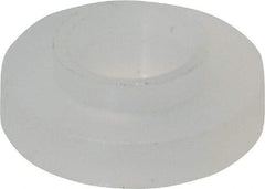 Made in USA - #4 Screw, 1/32" Shoulder Length, Nylon Shoulder Washer - Natural, 0.235" Flange Diam, 3/64" Flange Thickness, 0.115" ID, 0.145" OD - Industrial Tool & Supply